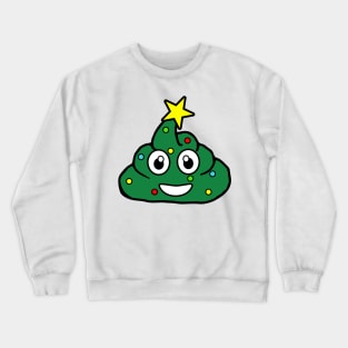 Christmas tree poo emoji ugly Christmas sweater design Crewneck Sweatshirt